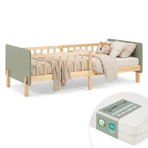 Lit enfant 90x200 vert - lit,