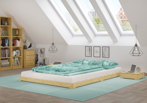 Lit futon bois très bas - futon,