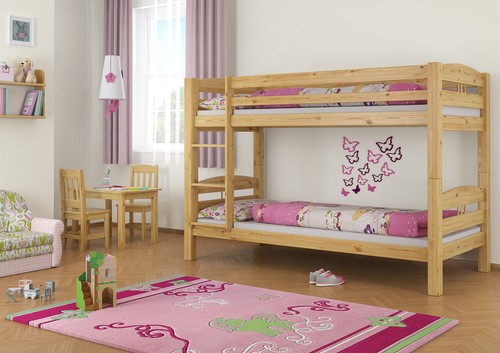 Lit superposé enfant - , pin