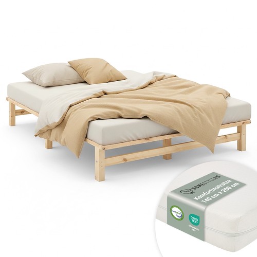 Cadre lit 140x200 - de, bois